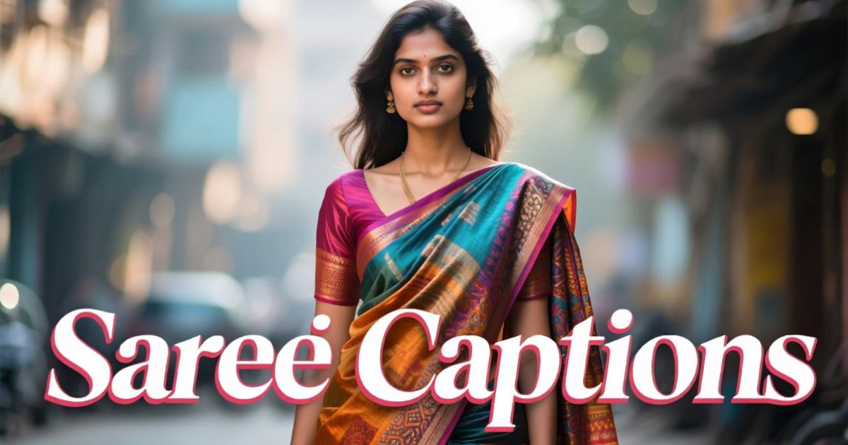 saree captions